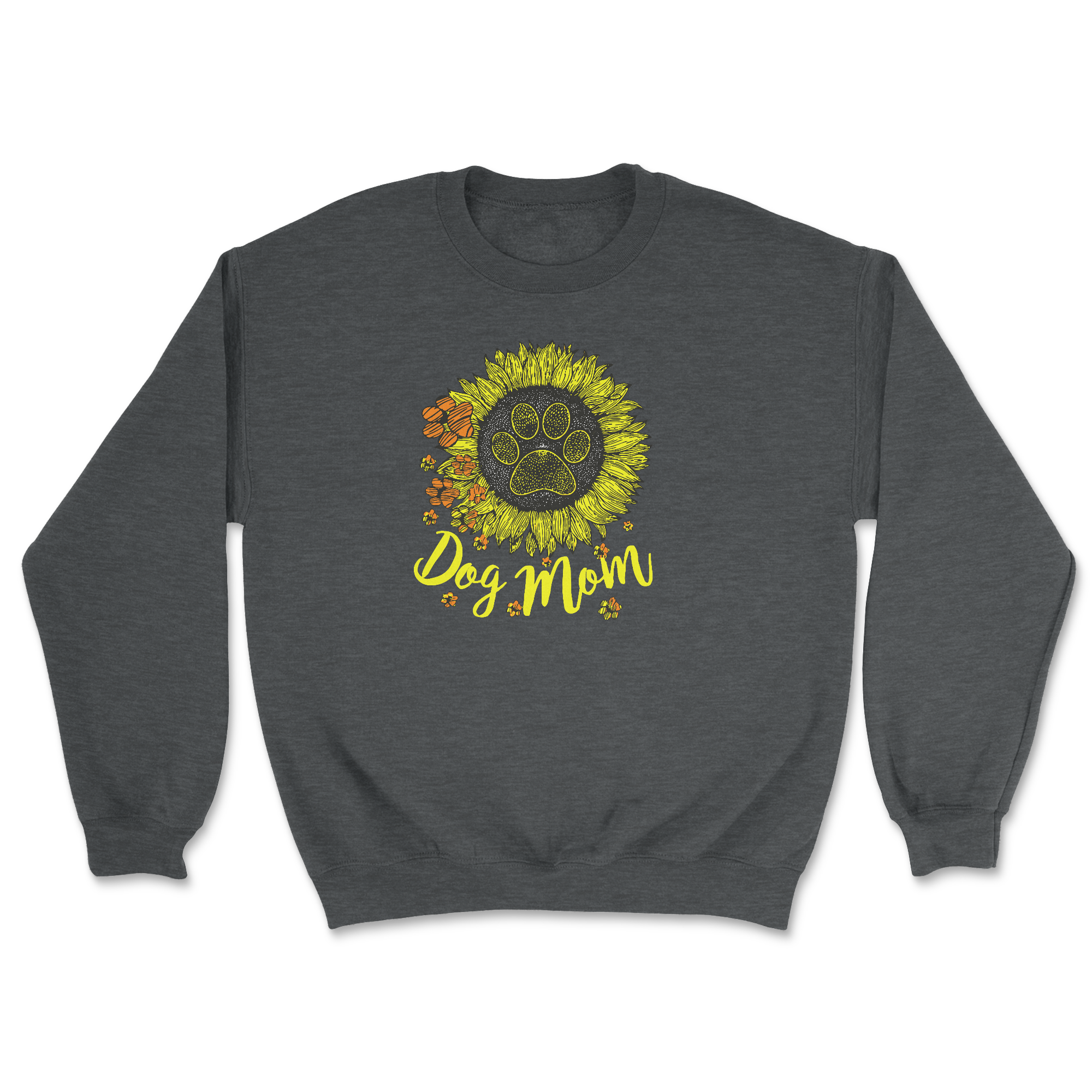 Dog Mom - Sunflower Front Print (Adult Crewneck)