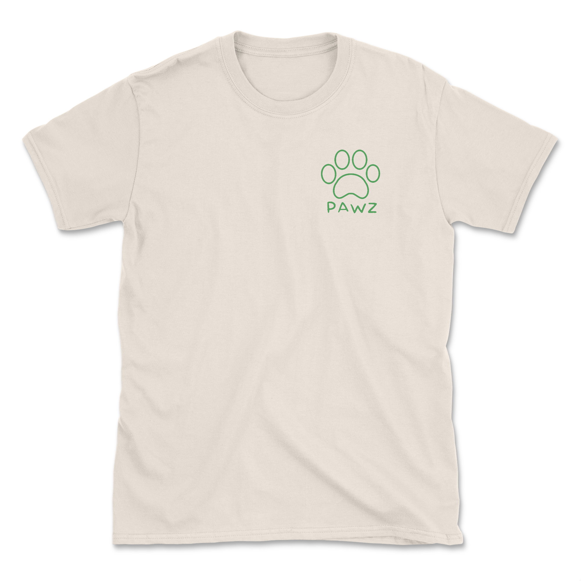 Salty Pawz - Natural (Adult Short Sleeve T-Shirt)