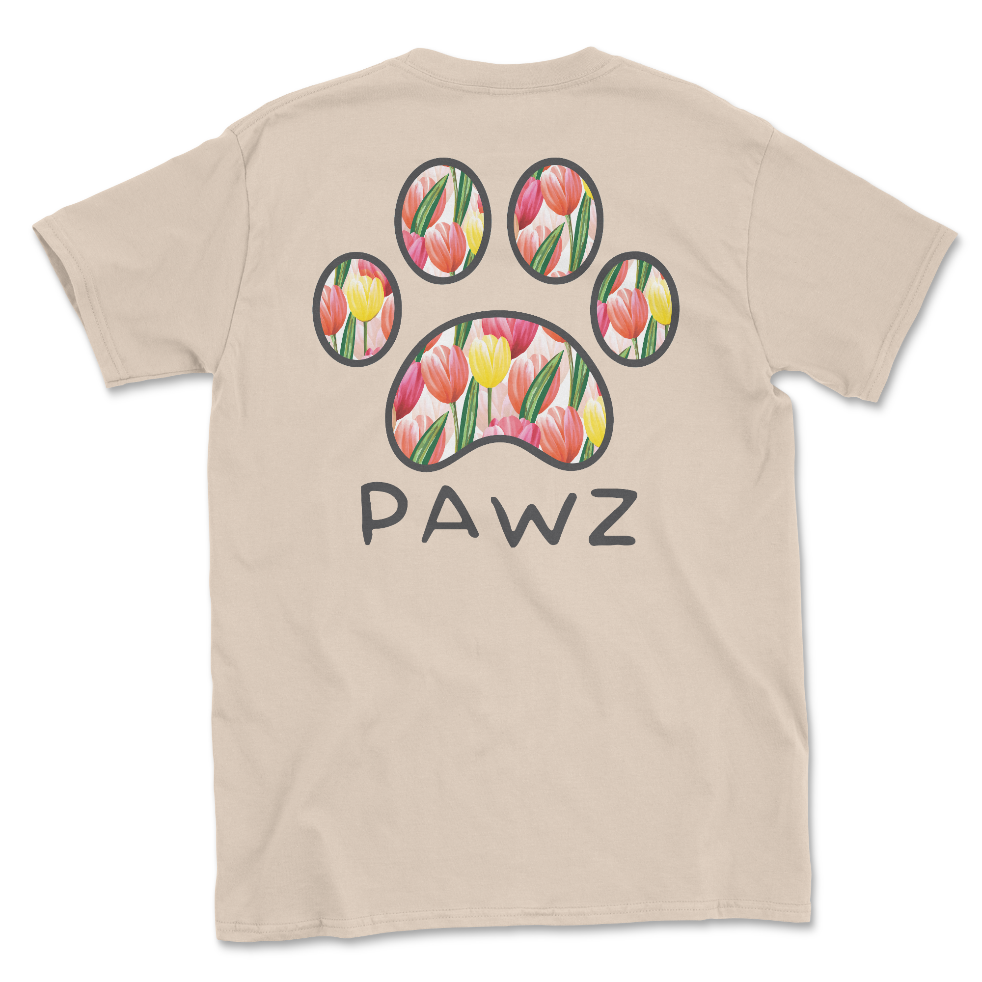 Tulips Paw (Adult Short Sleeve T-Shirt)