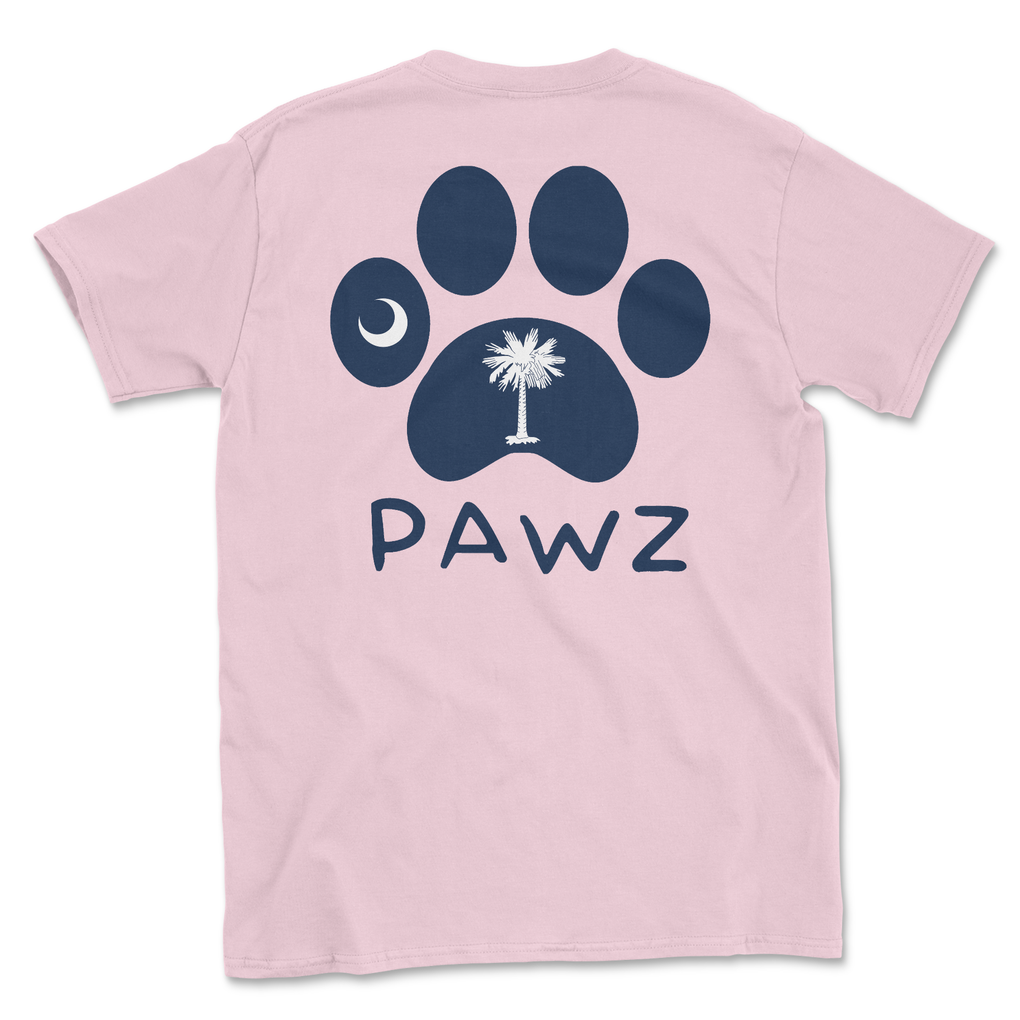 South Carolina Flag Paw (Adult Short Sleeve T-Shirt)