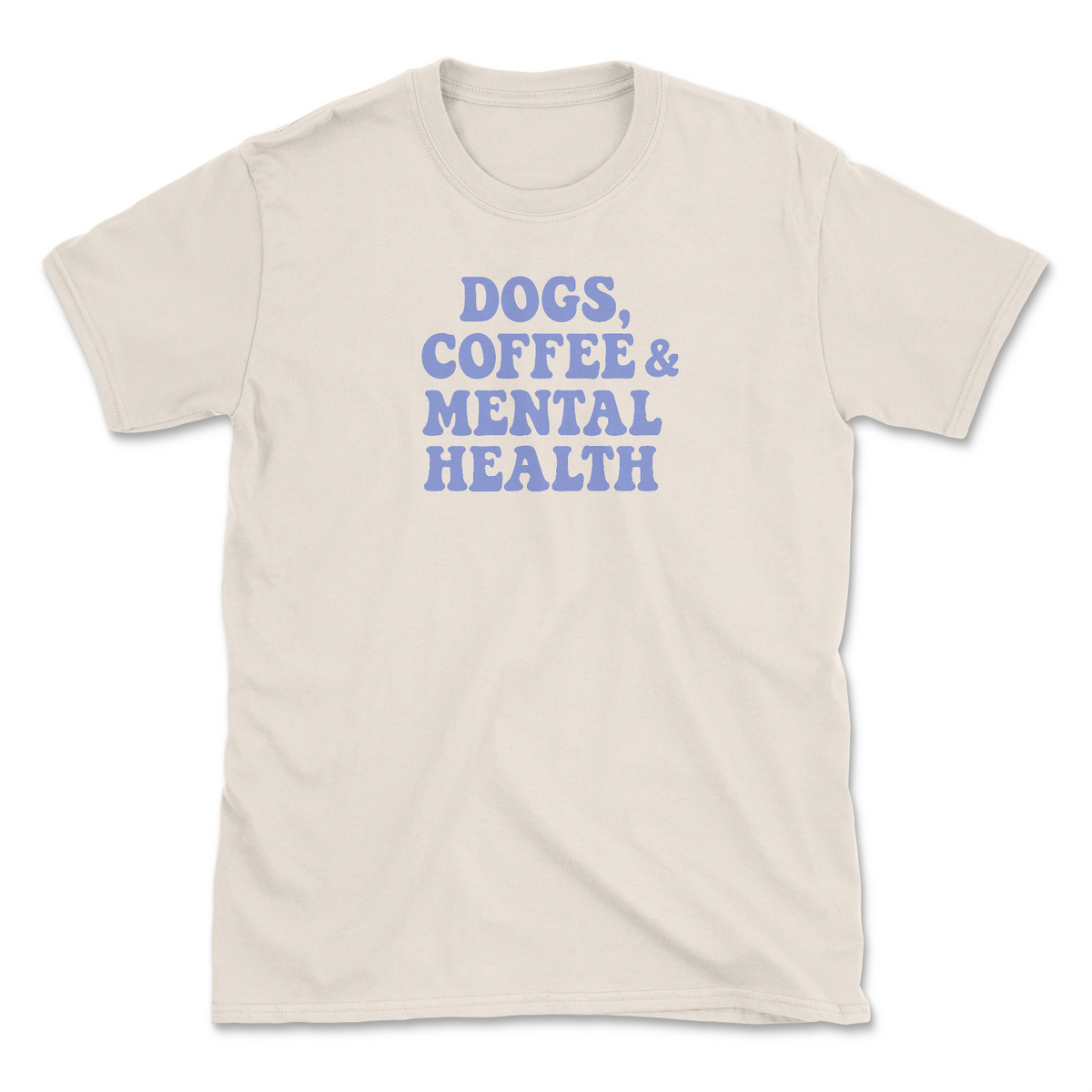 Dogs & Coffee (Front Print) (Adult Short Sleeve T-Shirt)