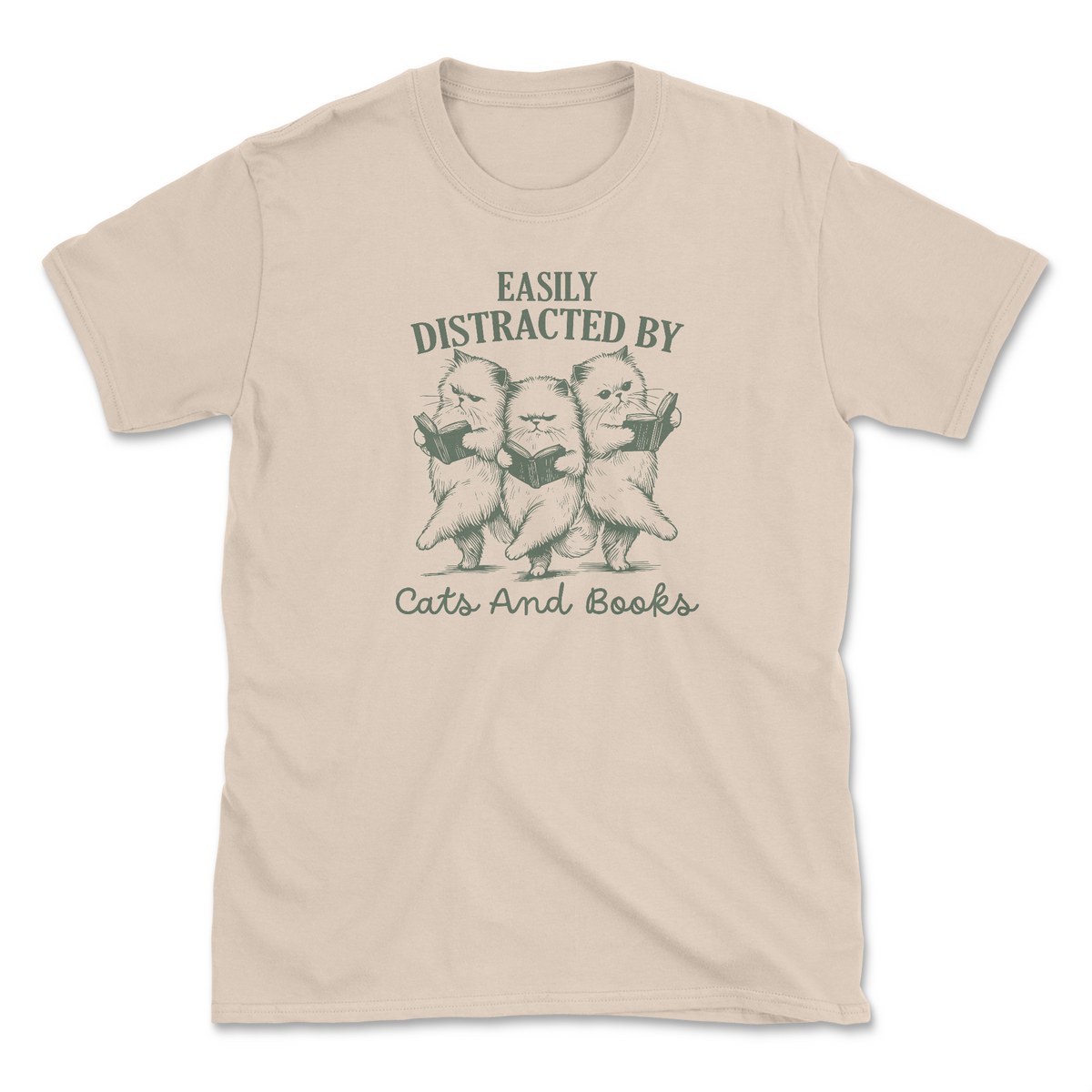 Easily Distracted (Front Print) (Adult Short Sleeve T-Shirt)