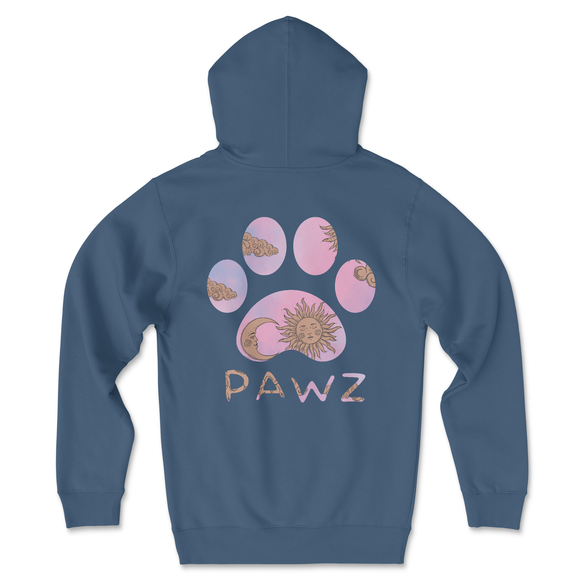 Lunar Pawz - Indigo (Adult Hoodie)