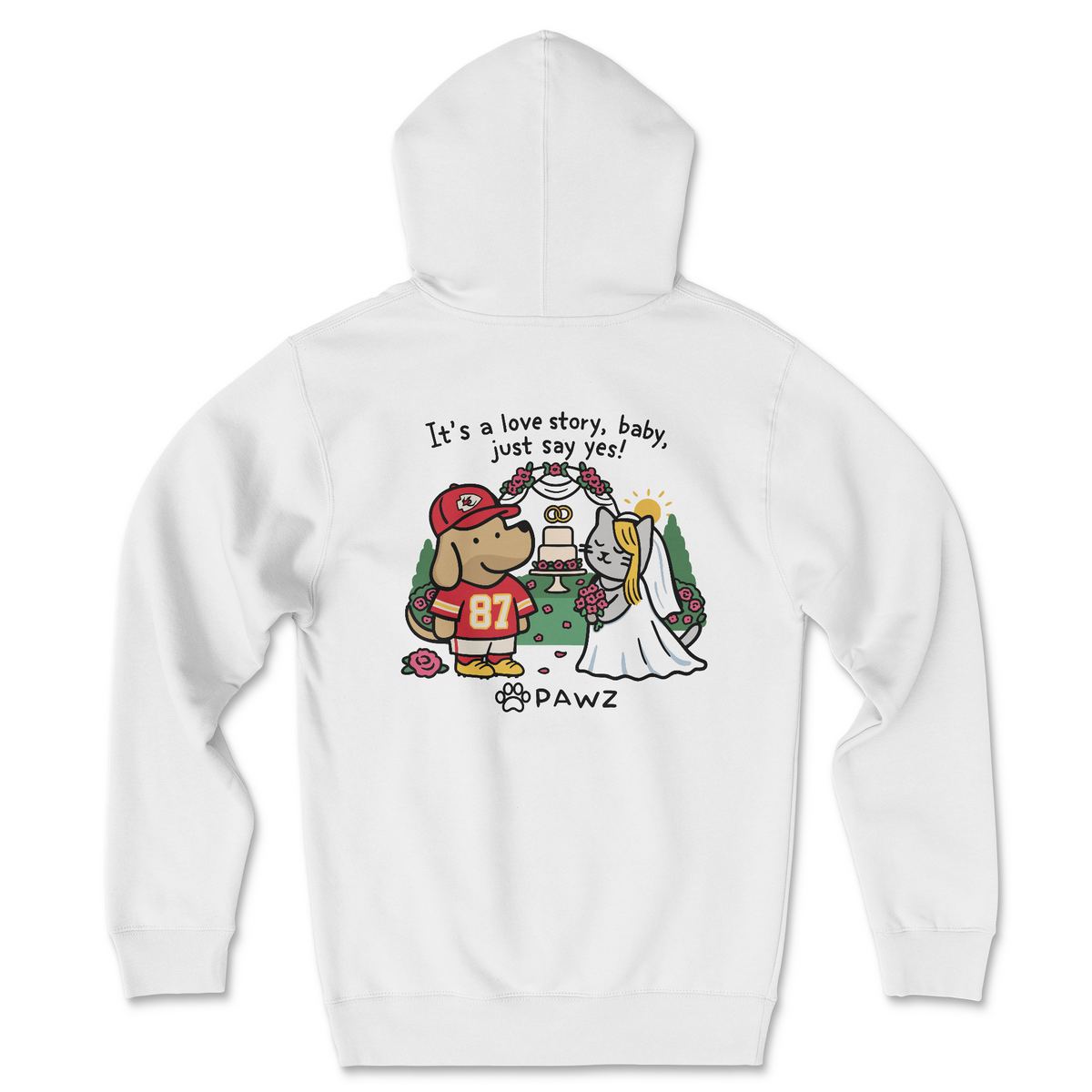 Love Story - White (Adult Hoodie)