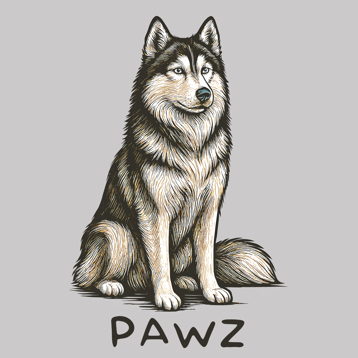 Husky (Adult Hoodie)