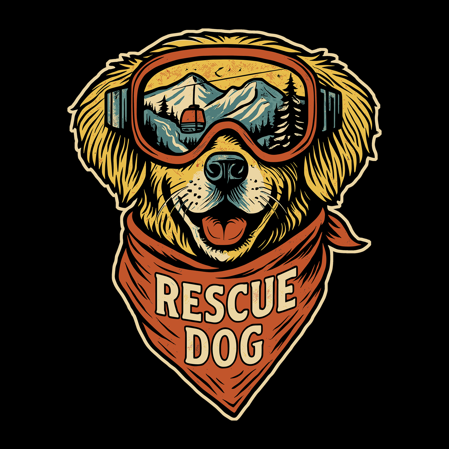 Powder Patrol (Front Print) (Adult Hoodie)