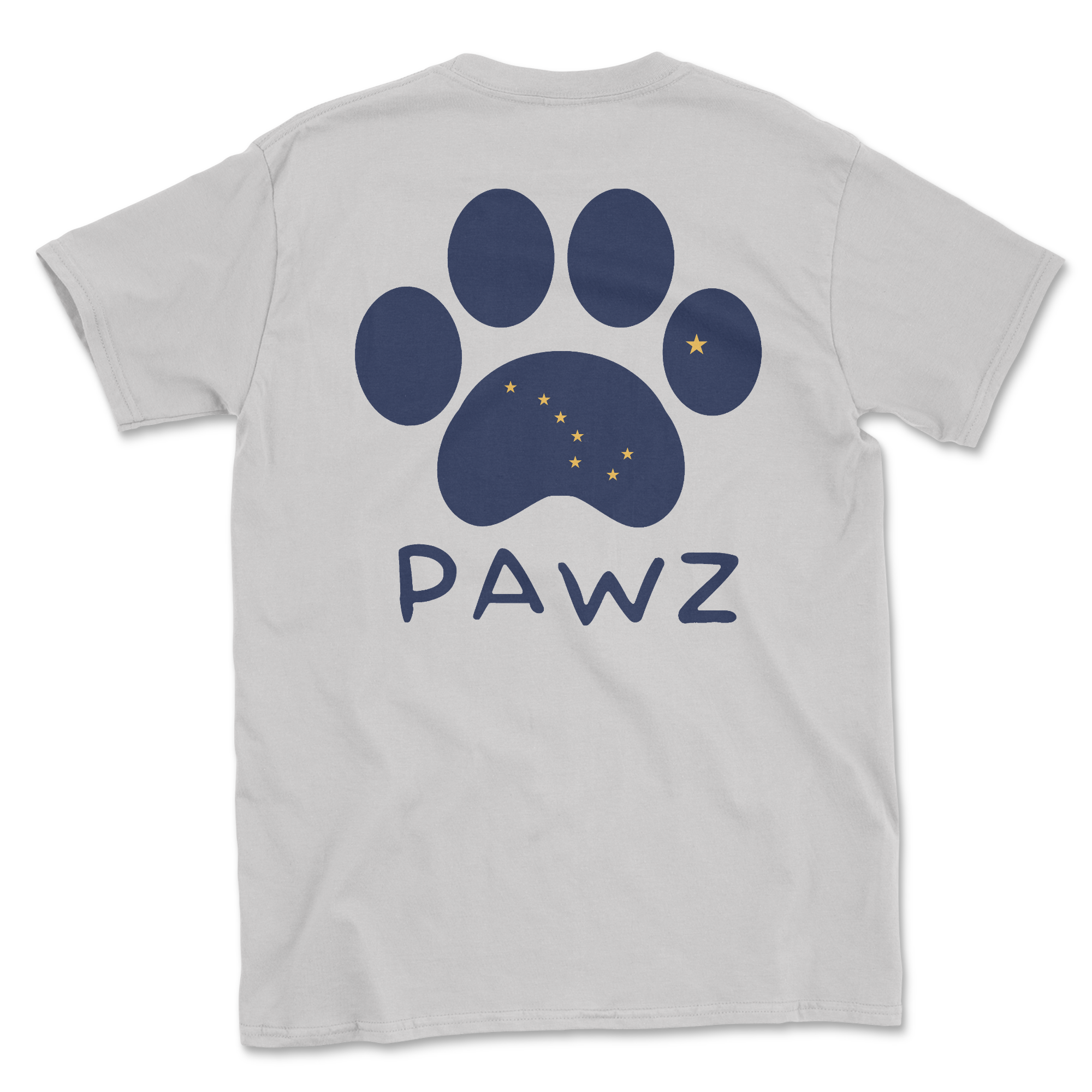 Alaska Flag Paw (Adult Short Sleeve T-Shirt)