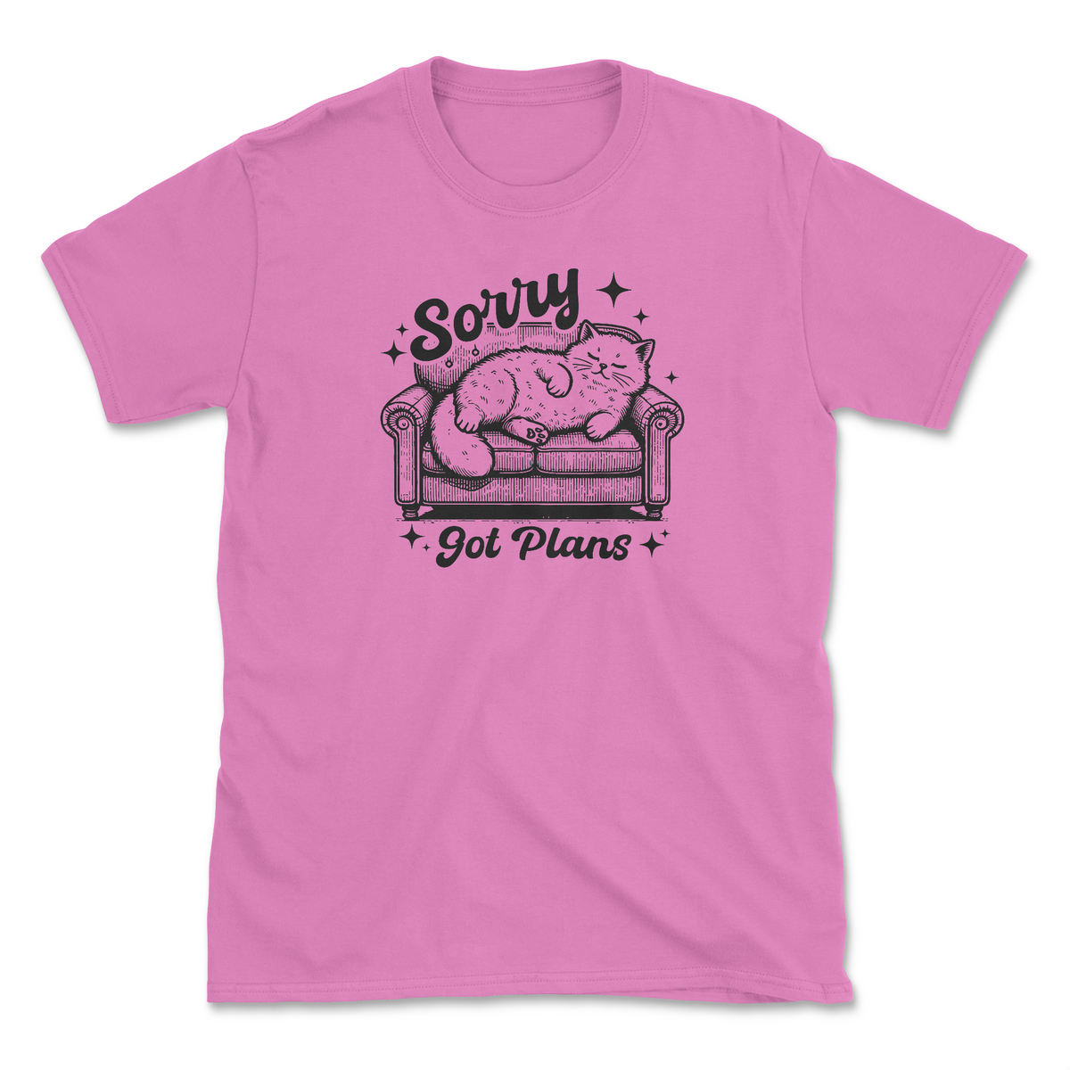 Sorry Got Plans (Front Print) (Adult Short Sleeve T-Shirt)