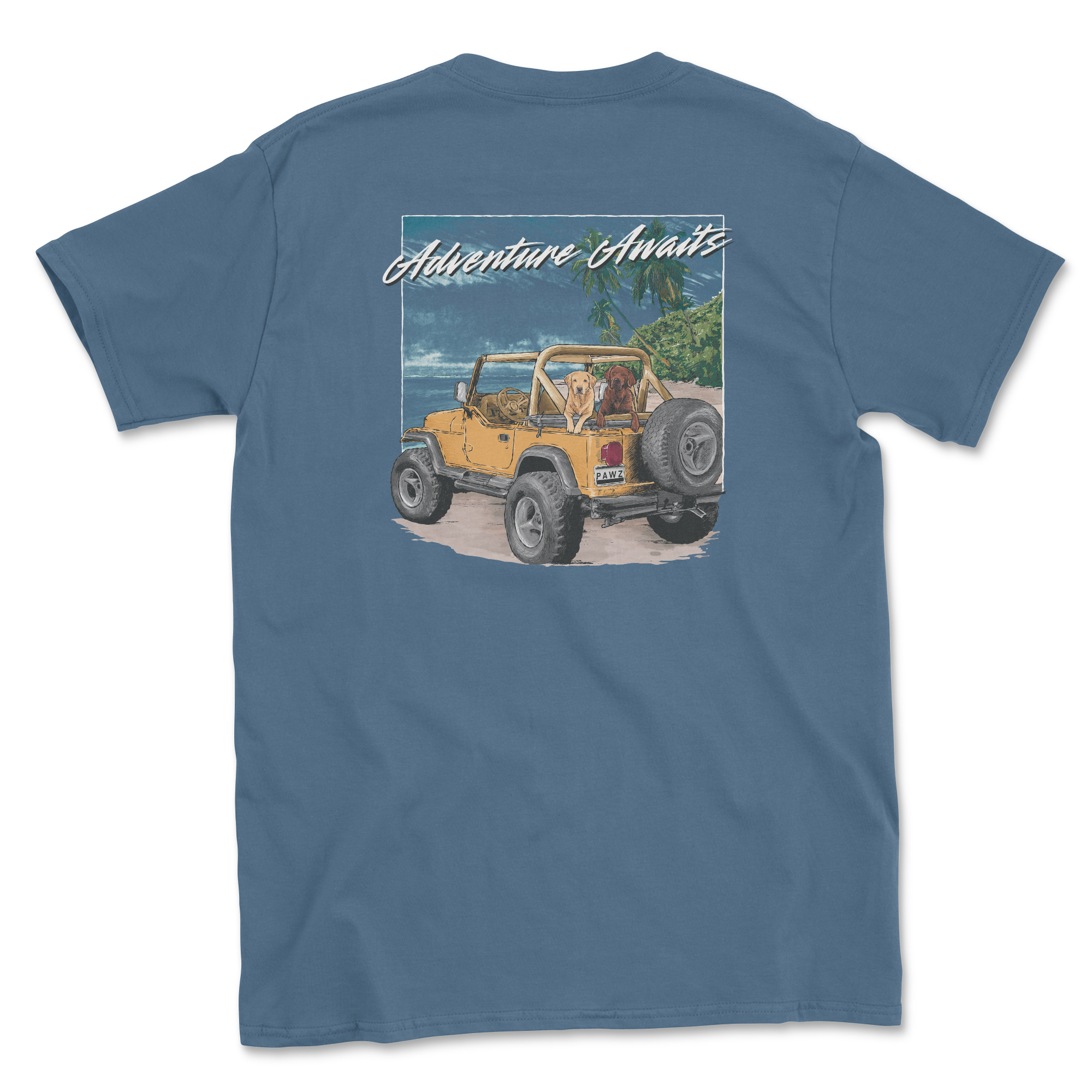 Adventure Awaits (Beach) (Adult Short Sleeve T-Shirt)