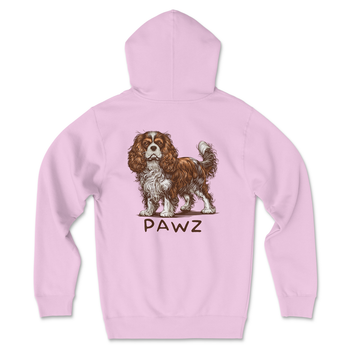 King Charles Cavalier - Light Pink (Adult Hoodie)