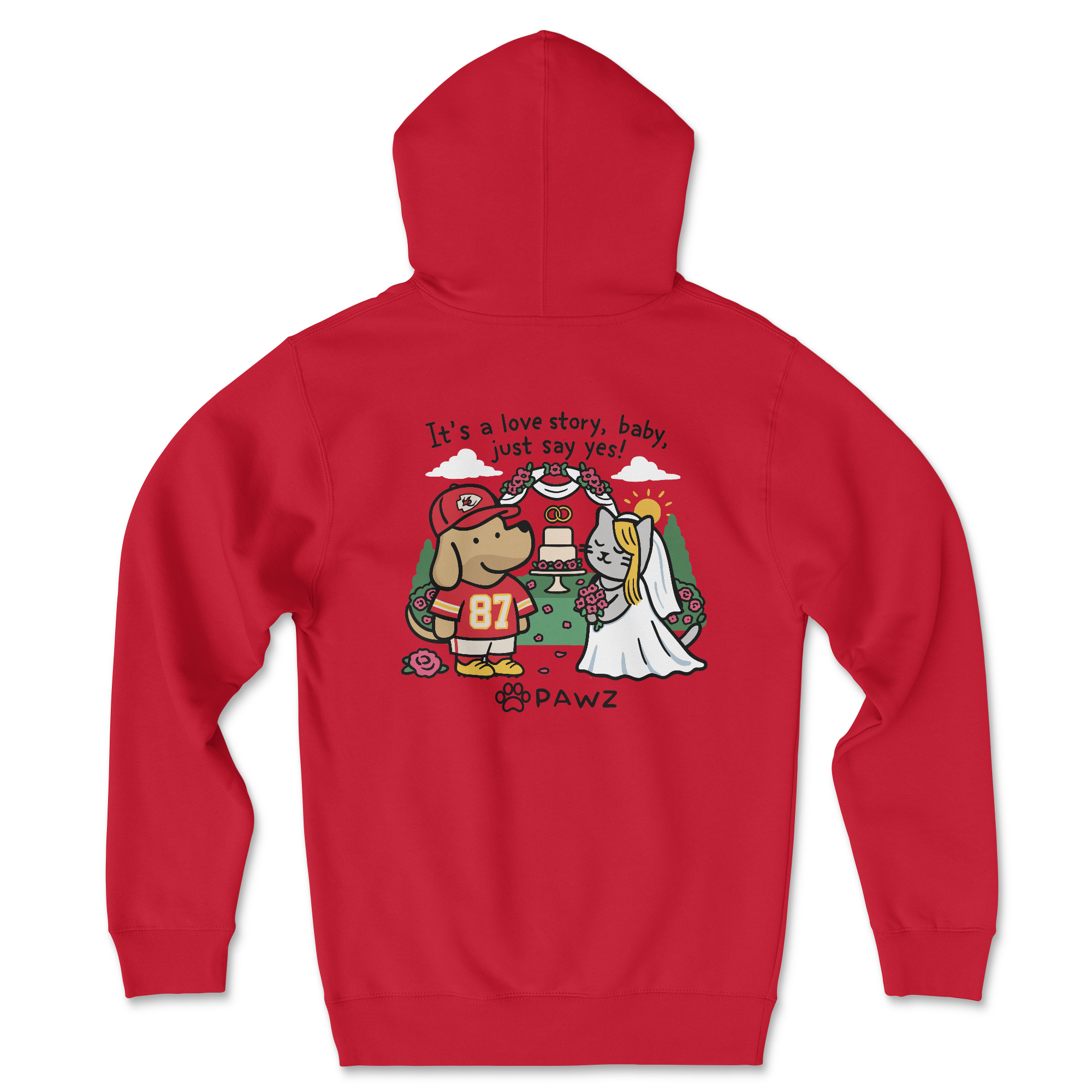 Love Story - Red (Adult Hoodie)