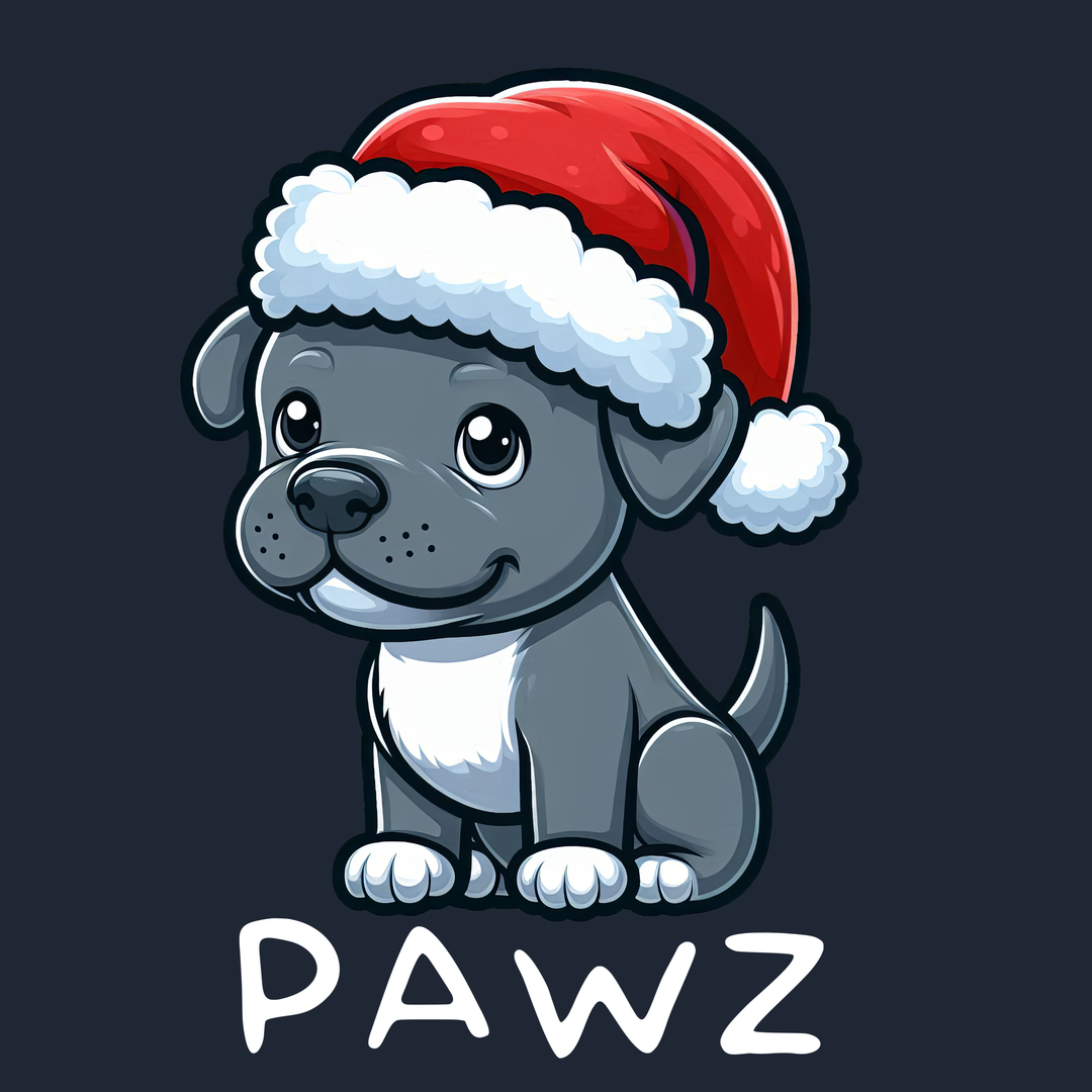 Grey Pitbull Christmas (Adult Short Sleeve T-Shirt)