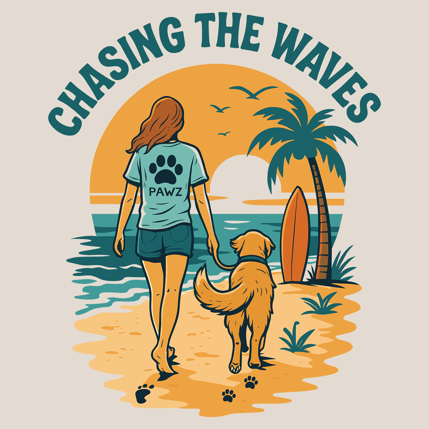 Chasing Waves (Adult Short Sleeve T-Shirt)