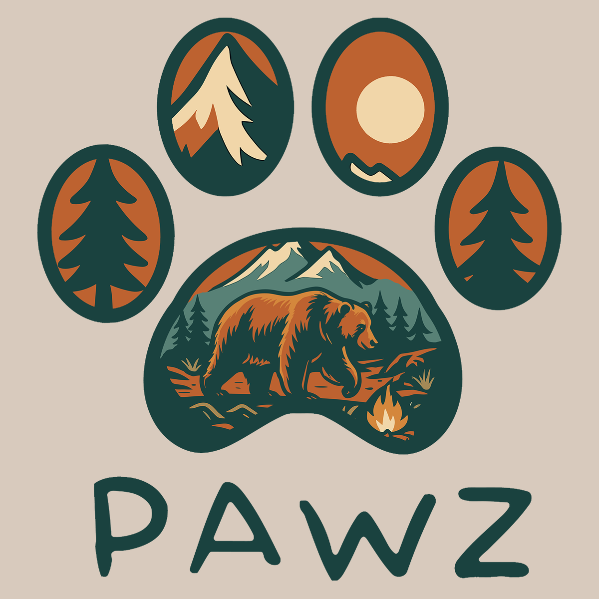 Bear Tracks (Adult Hoodie)