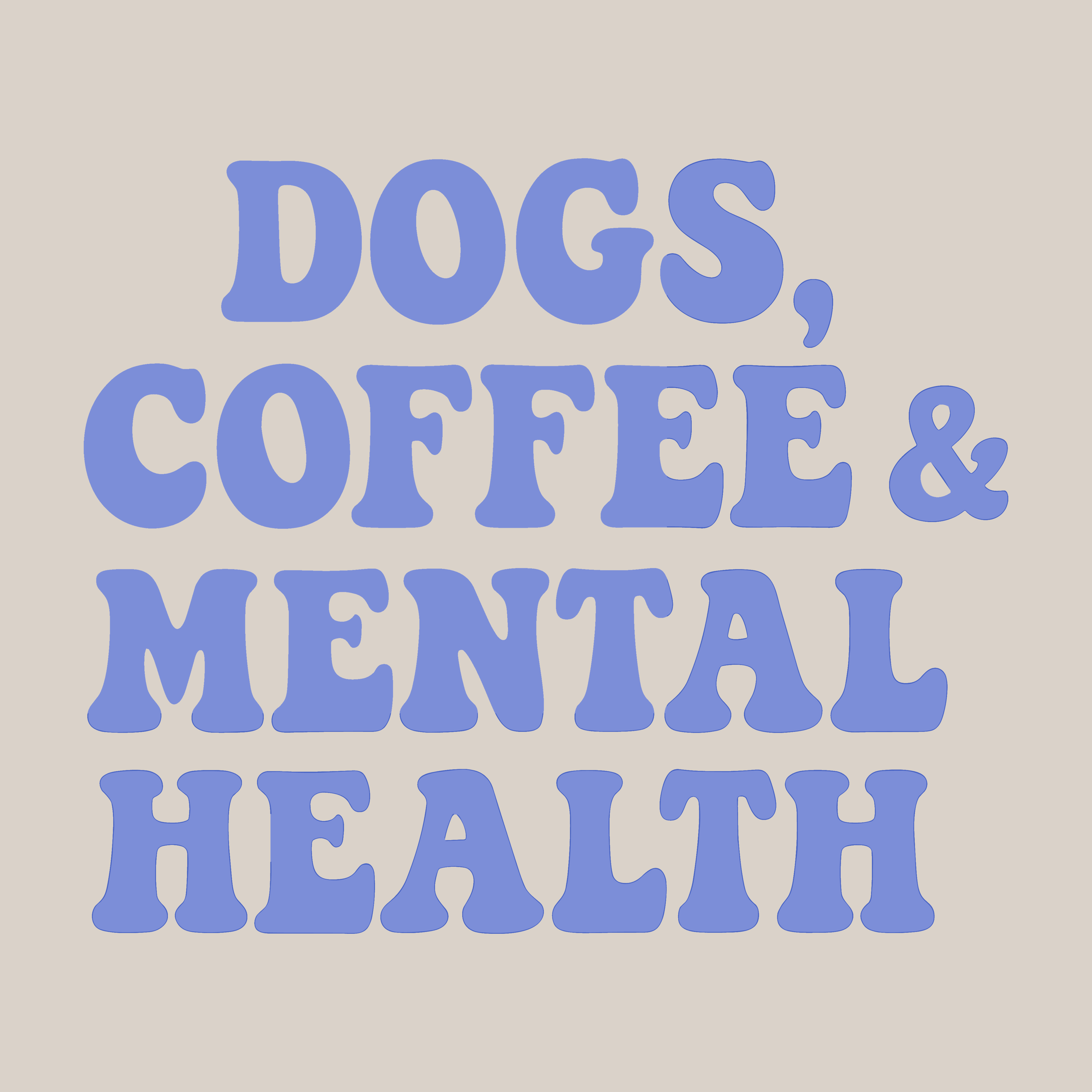 Dogs & Coffee (Front Print) (Adult Short Sleeve T-Shirt)